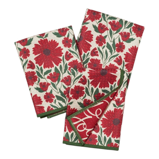 Once Again Home Mighty Mini Towel (Set of 3) Reversible - JO Holiday Daisy