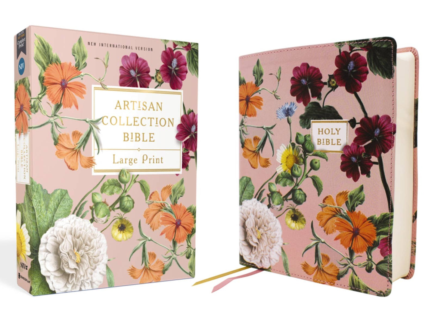 NIV Artisan Collection Bible LP Leathersoft Blush Floral