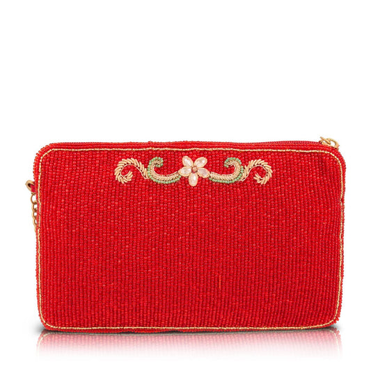 Mahjong Mood Red Tile Game Crossbody Handbag