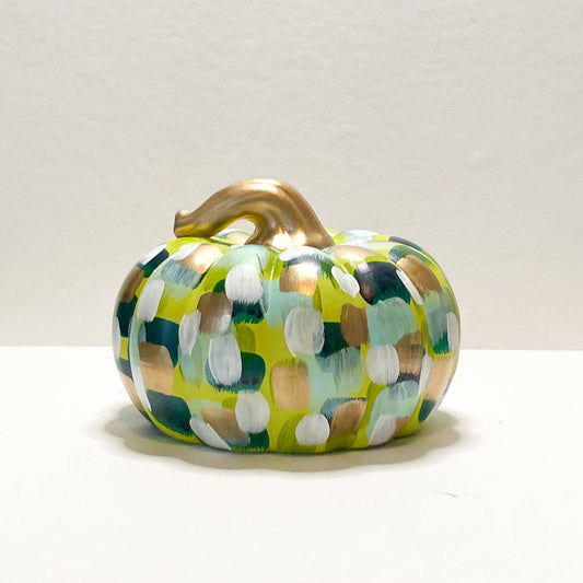 Jessica Reynolds Large Green Abstract Pumpkin