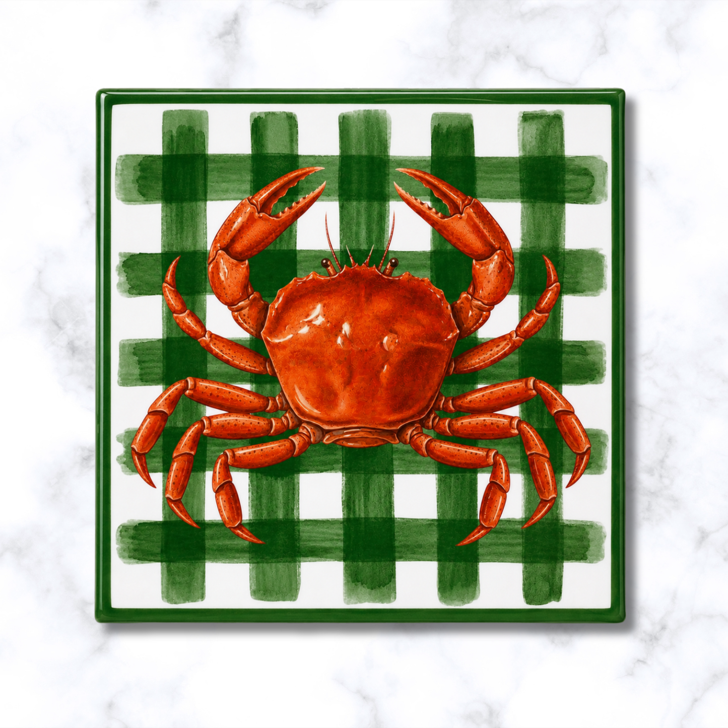 Highland Row Crab Ceramic Trivet | Coastal Kitchen Decor | Beach House