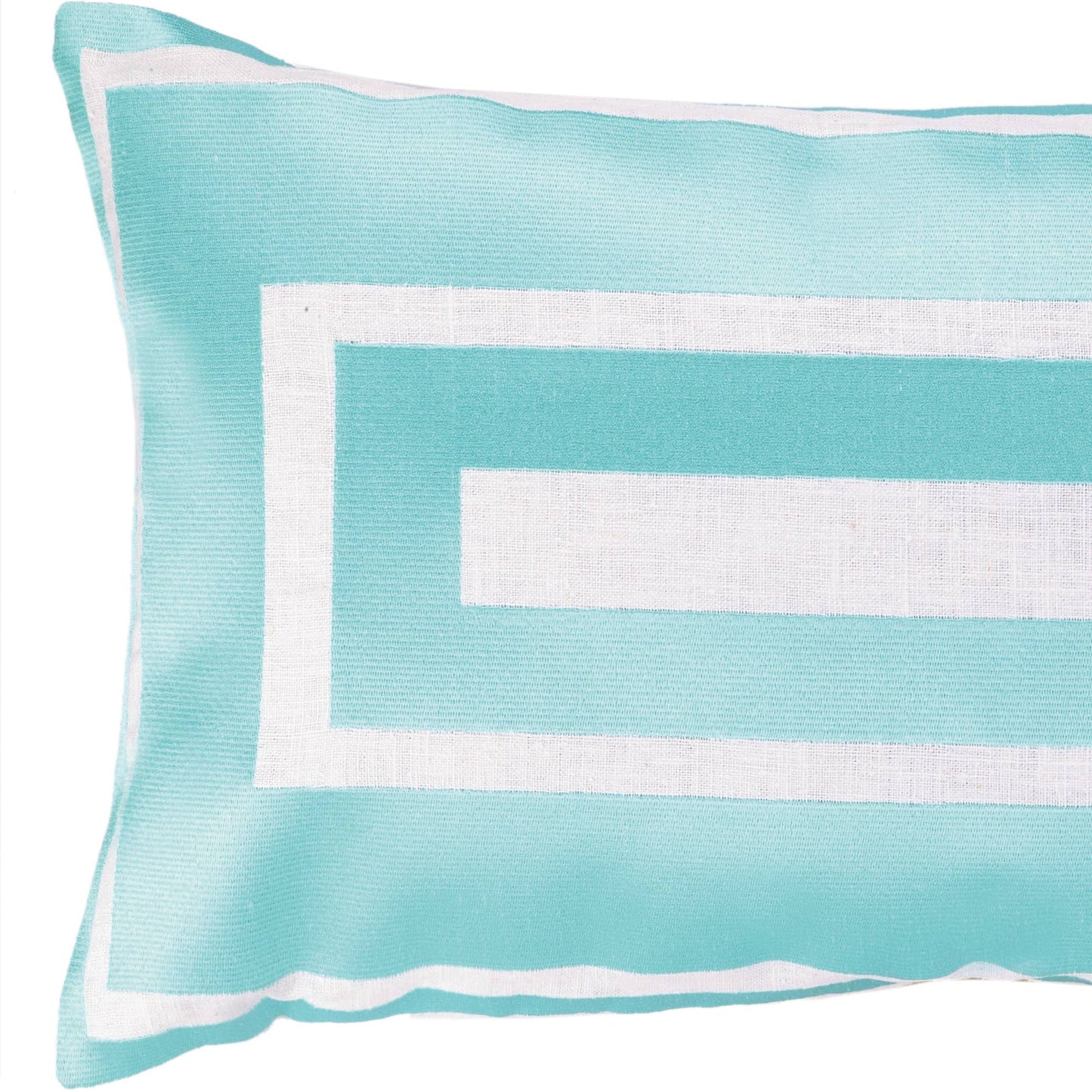 Peaking Handicraft Blue Hotel Monaco Embroidered Decorative Pillow