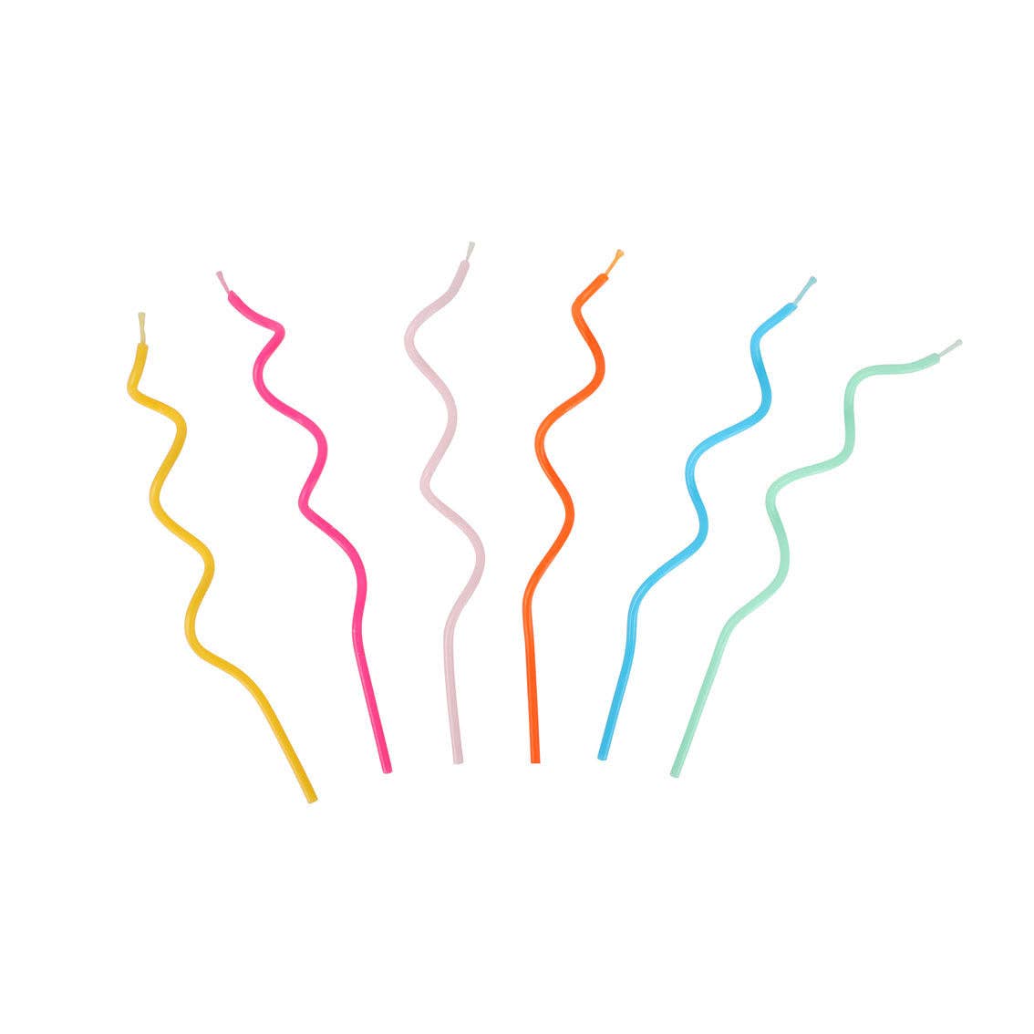Talking Tables Rainbow Twisted Birthday Candles - 20 Pack | Cake Candles |