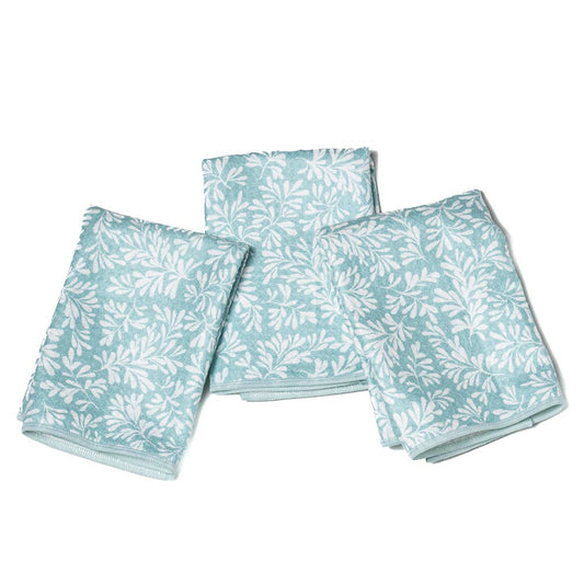 Once Again Home Mighty Mini Towel (Set of 3) - Herbage in Turquoise