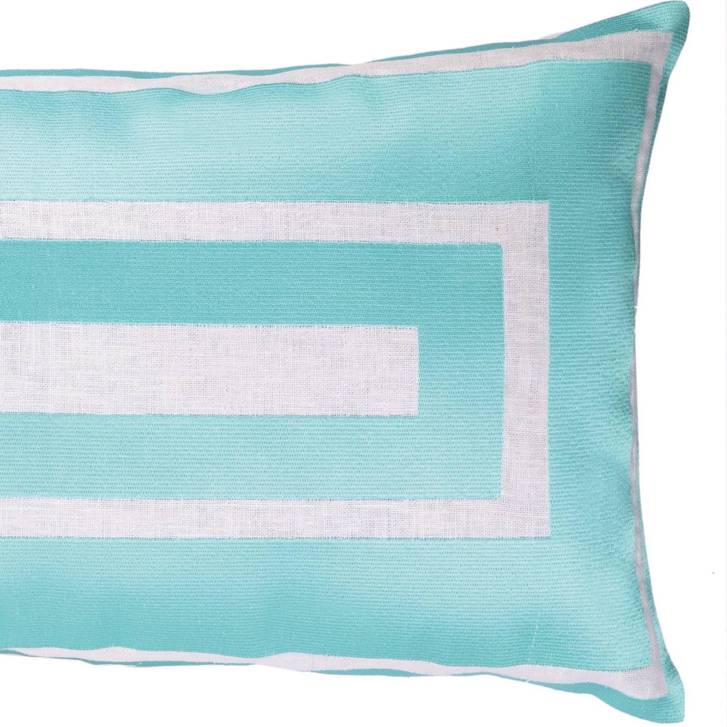Peaking Handicraft Blue Hotel Monaco Embroidered Decorative Pillow
