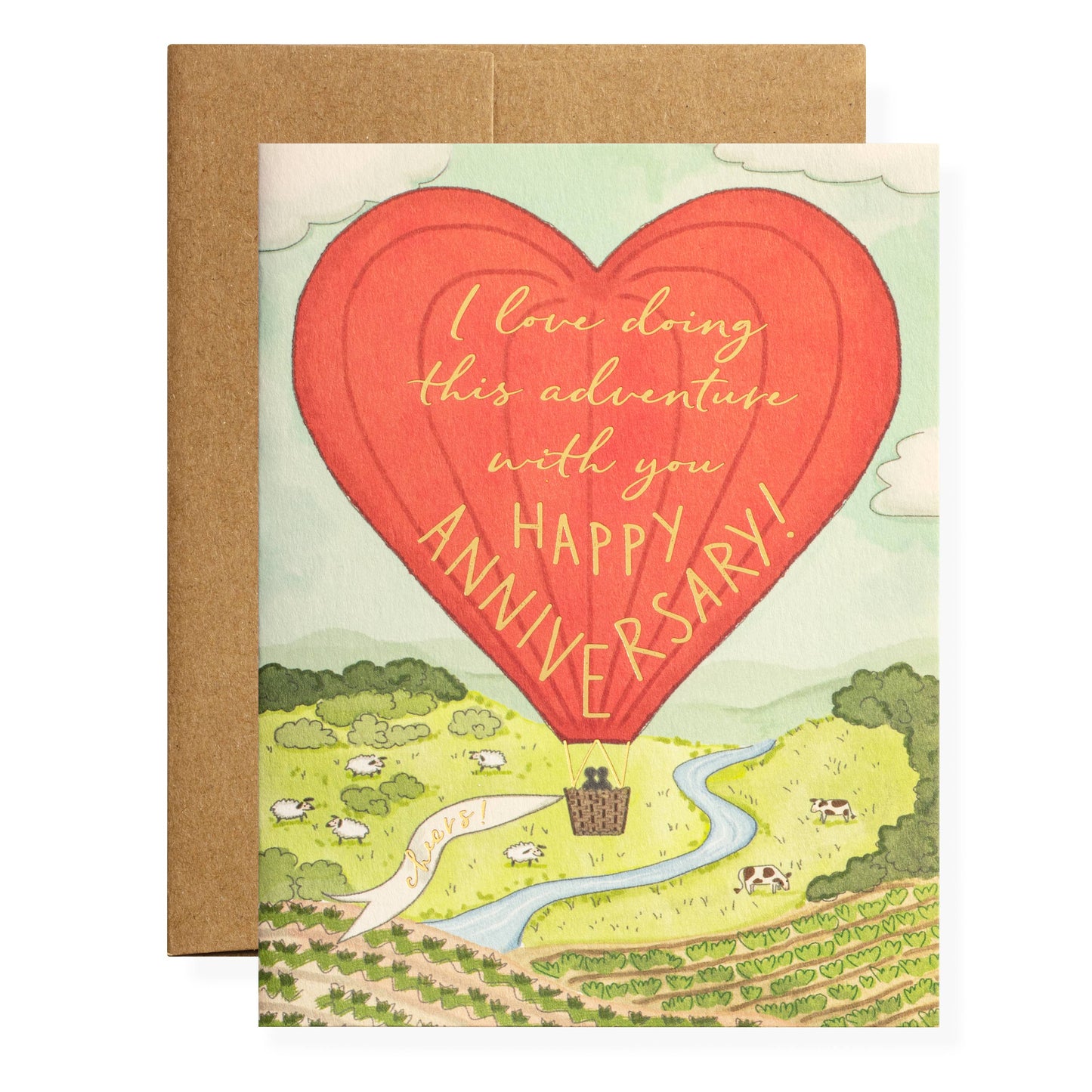 Karen Adams Anniversary Balloon Greeting Card