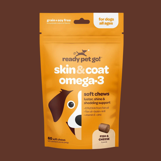 Ready Pet Go! Omega 3 Fish Oil Supplement Chews for Dogs  - Skin & Coat