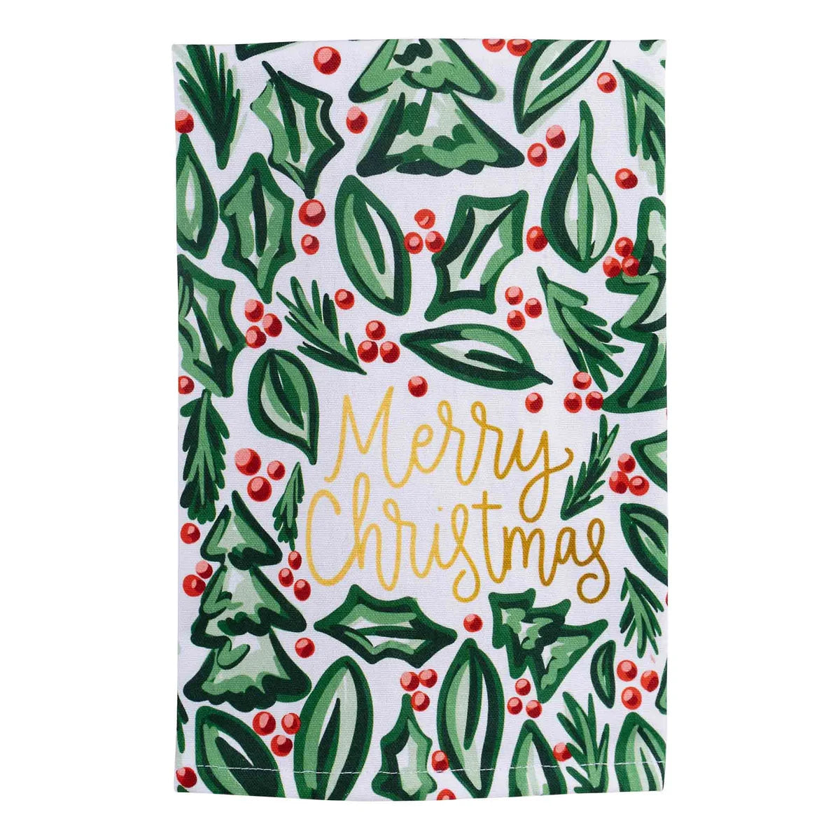Glory Haus Merry Christmas Holly Tea Towel