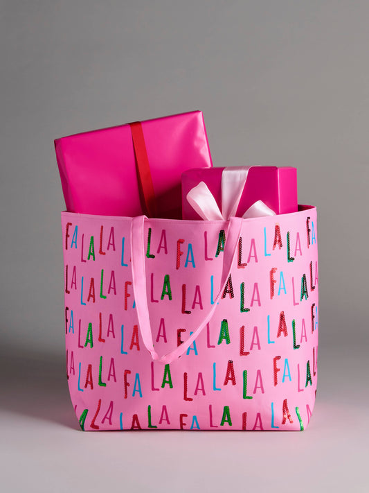 Shiraleah "FA LA LA" GIFTING TOTE
