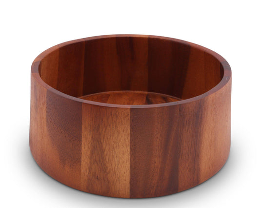 Arthur Court Tulip Shape Acacia Wood Salad Bowl Large