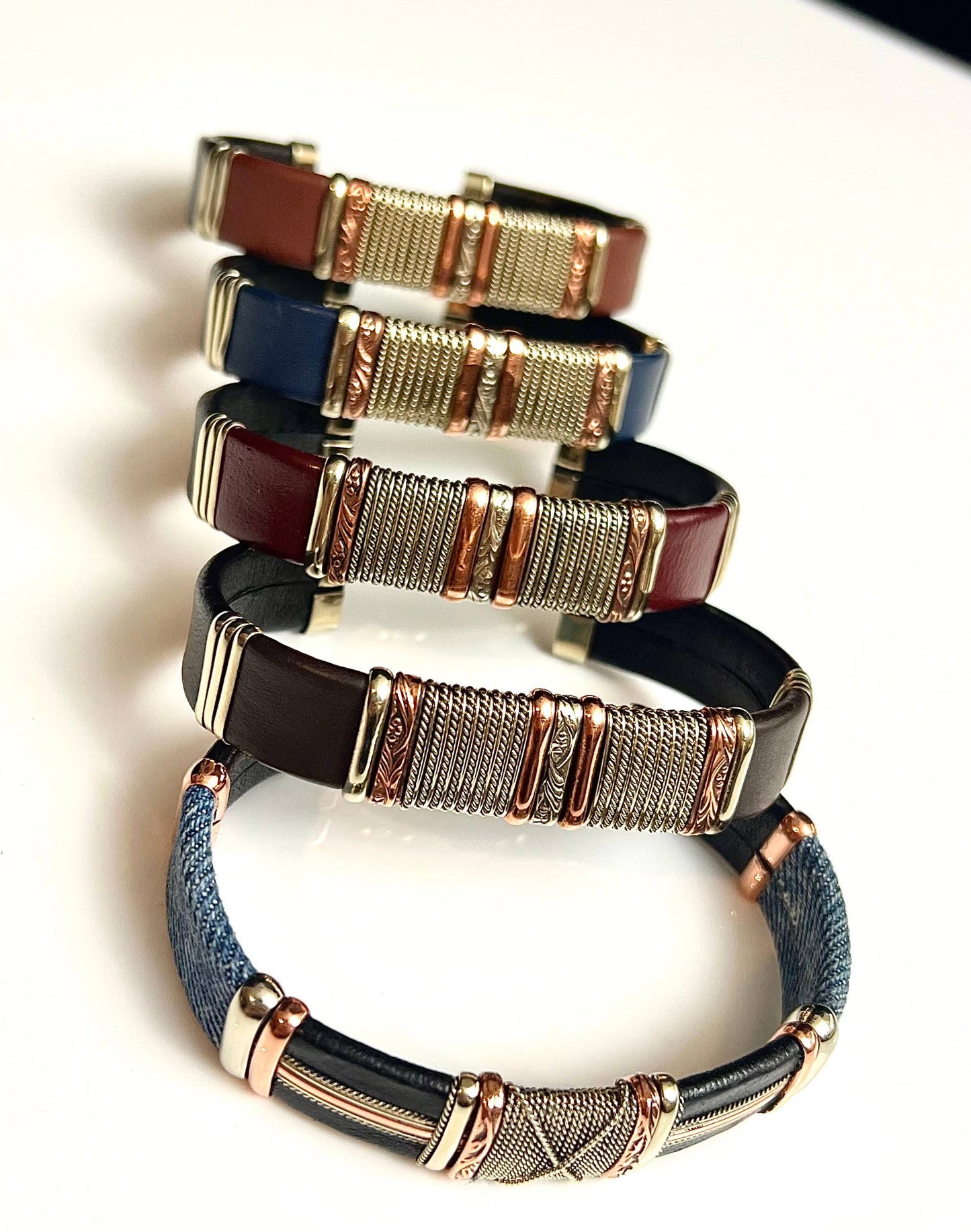 Men’s Copper + Leather Bracelet