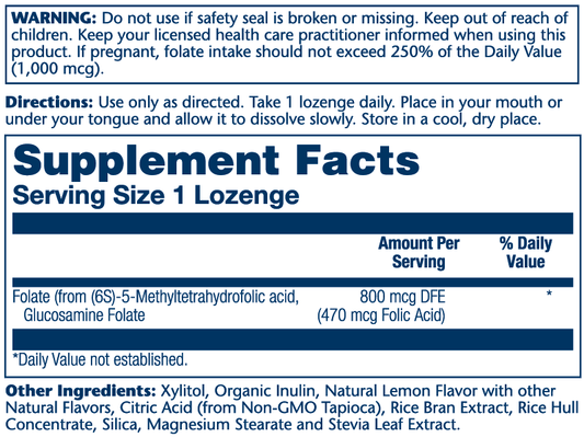 Solaray Methyl Folate 800mcg