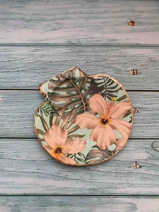 Serenity Shell- Pink Hibiscus Shell