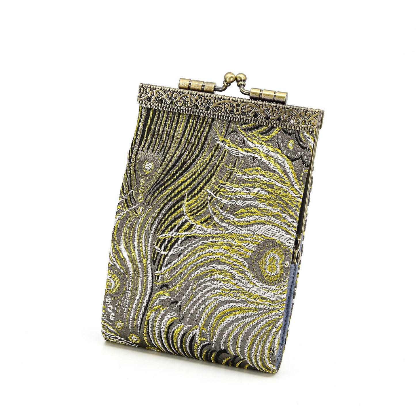 Peacock Brocade RFID Card Holder / Wallet