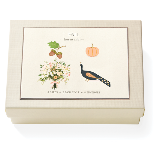 Karen Adams Fall Note Card Box