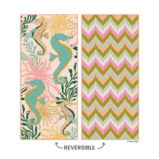 Werkshoppe's Seahorses Microfiber Beach and Pool Towel