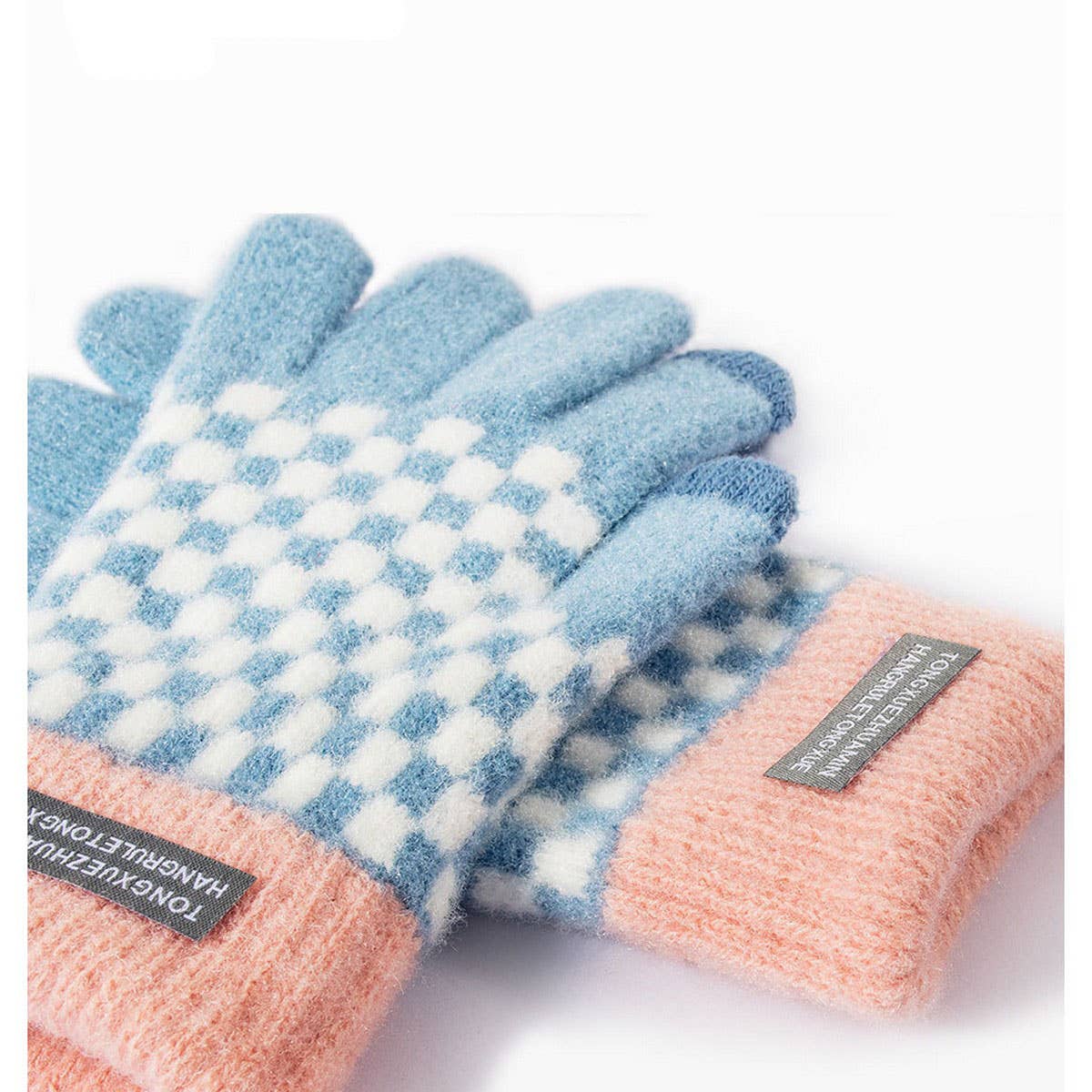 ACCITY Fashion Plaid Gloves – Thick Warm Touchscreen