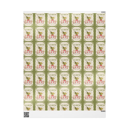 Tiles and Tinis Gift Wrapping Paper
