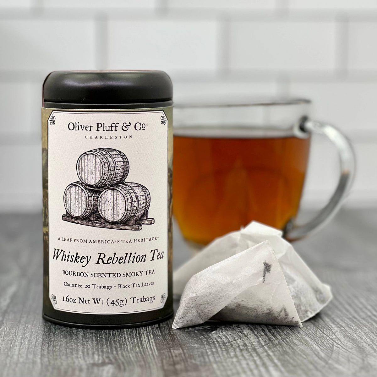 Oliver Pluff & Company Whiskey Rebellion Commemorative Tea Tin - 20 Teabags