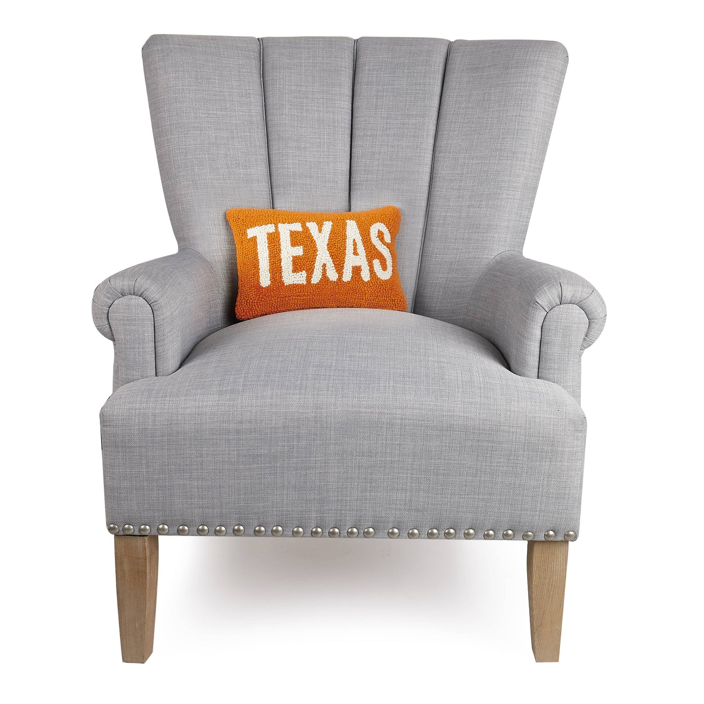 Peking Handicraft Texas Orange/White Hook Pillow