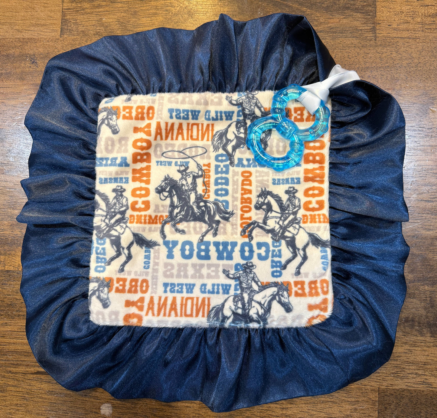 Cuddle Couture Bronc Rider Minky Blanket (Car Seat Size)