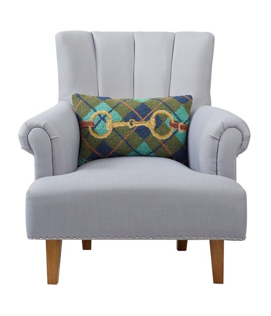 Peaking Handicraft Gingham Buckle Hook Pillow