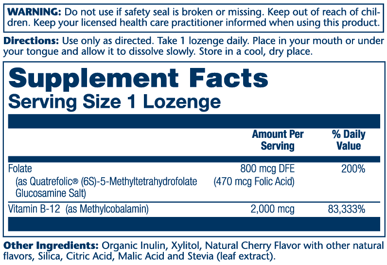 Solaray Methyl B-12 & Methyl Folate Lozenge