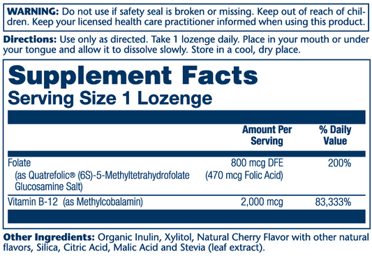 Solaray Methyl B-12 & Methyl Folate Lozenge