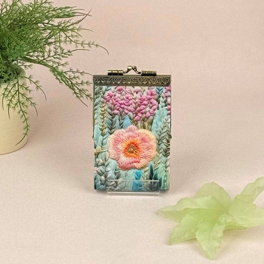 RFID Floral Embroidery Card Holder
