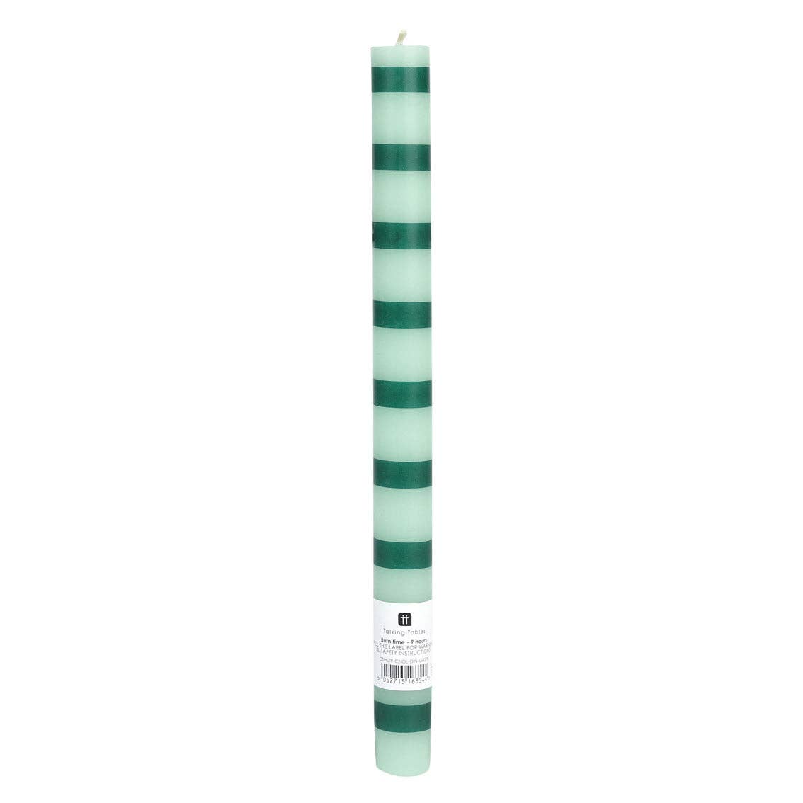 Talking Tables Green Stripe Dinner Candles | Summer/Winter Home Decor