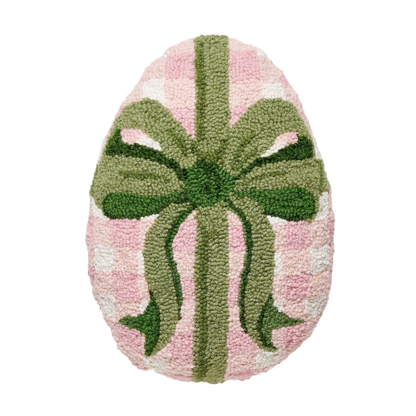 Peking Handicraft Shaped Gingham Easter Egg Hook Pillow