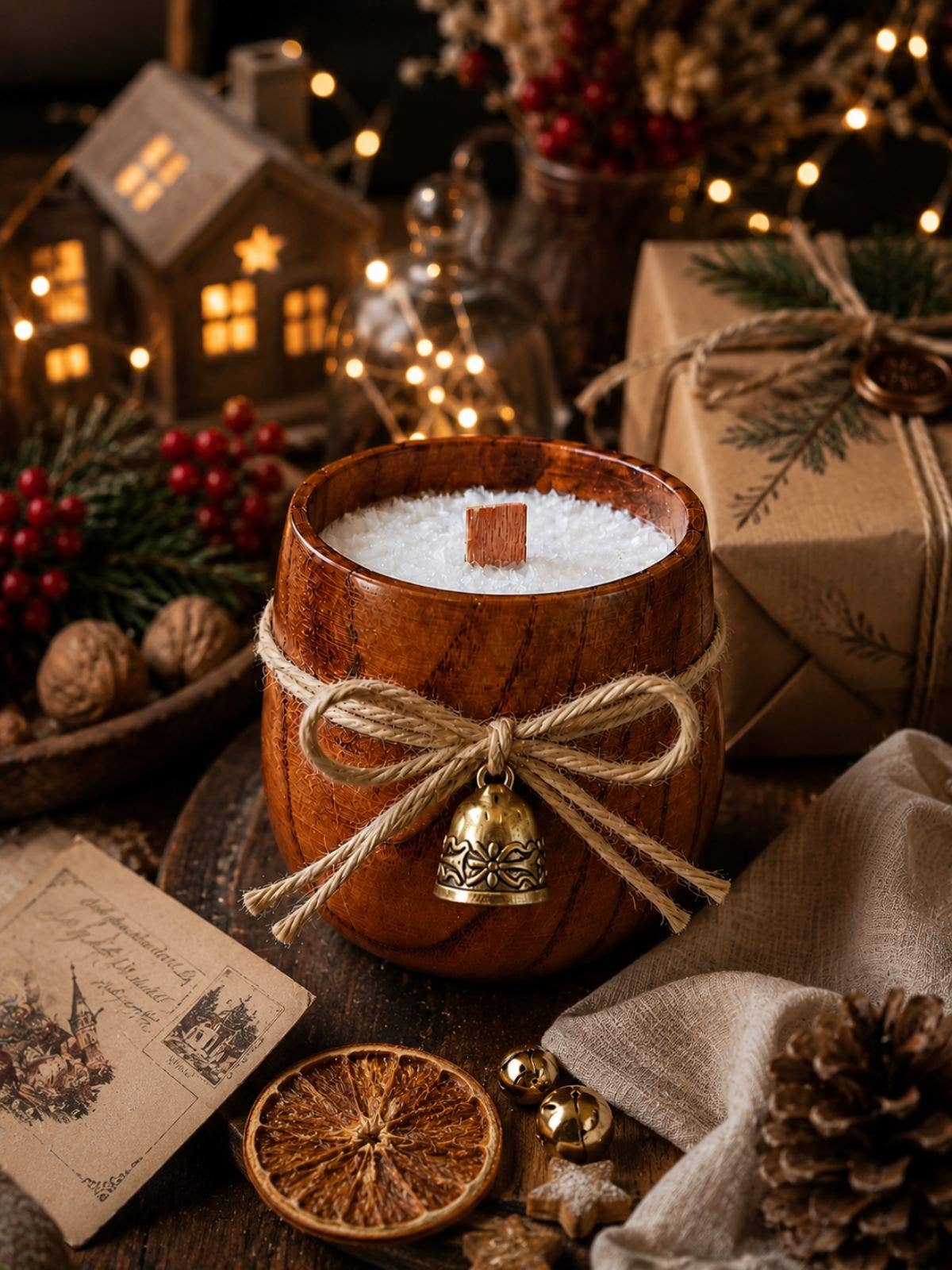 Held in Light - Snowy Barrel Candle