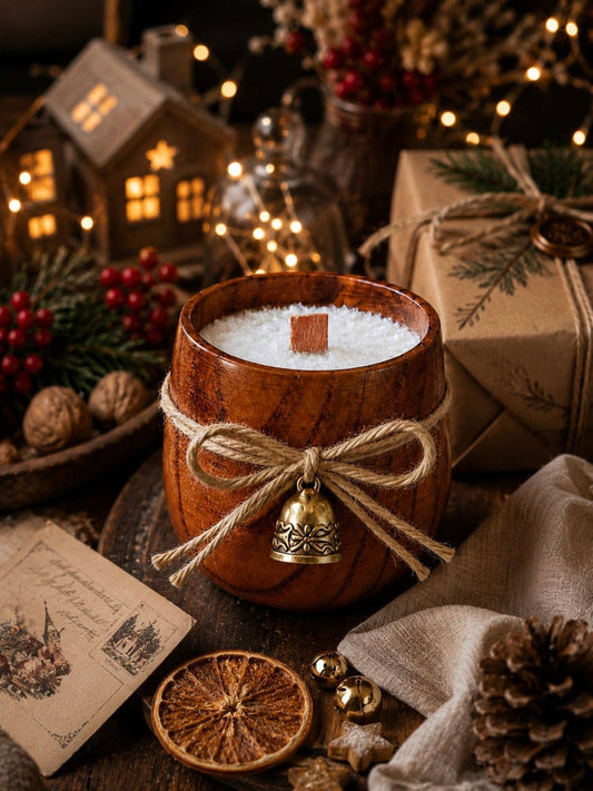 Held in Light - Snowy Barrel Candle