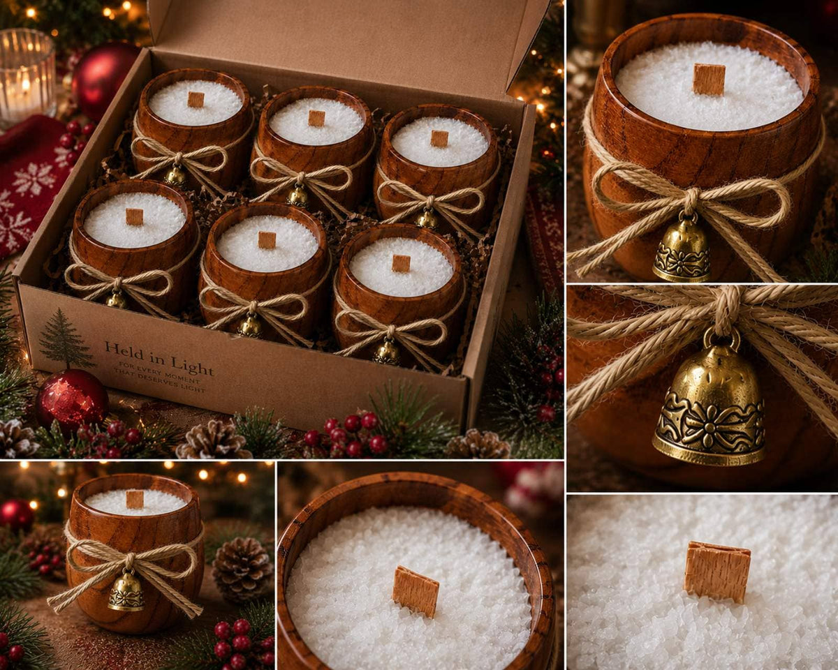 Held in Light - Snowy Barrel Candle