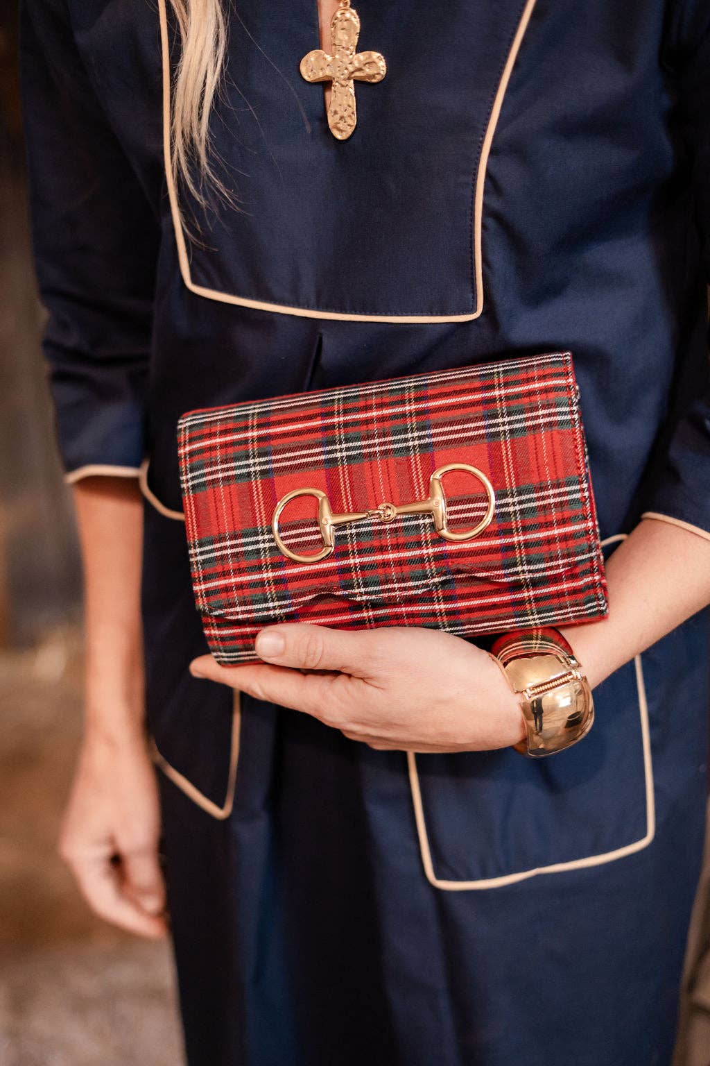 Lisi Lerch - Ruby Scalloped - Red Plaid WS Clutch