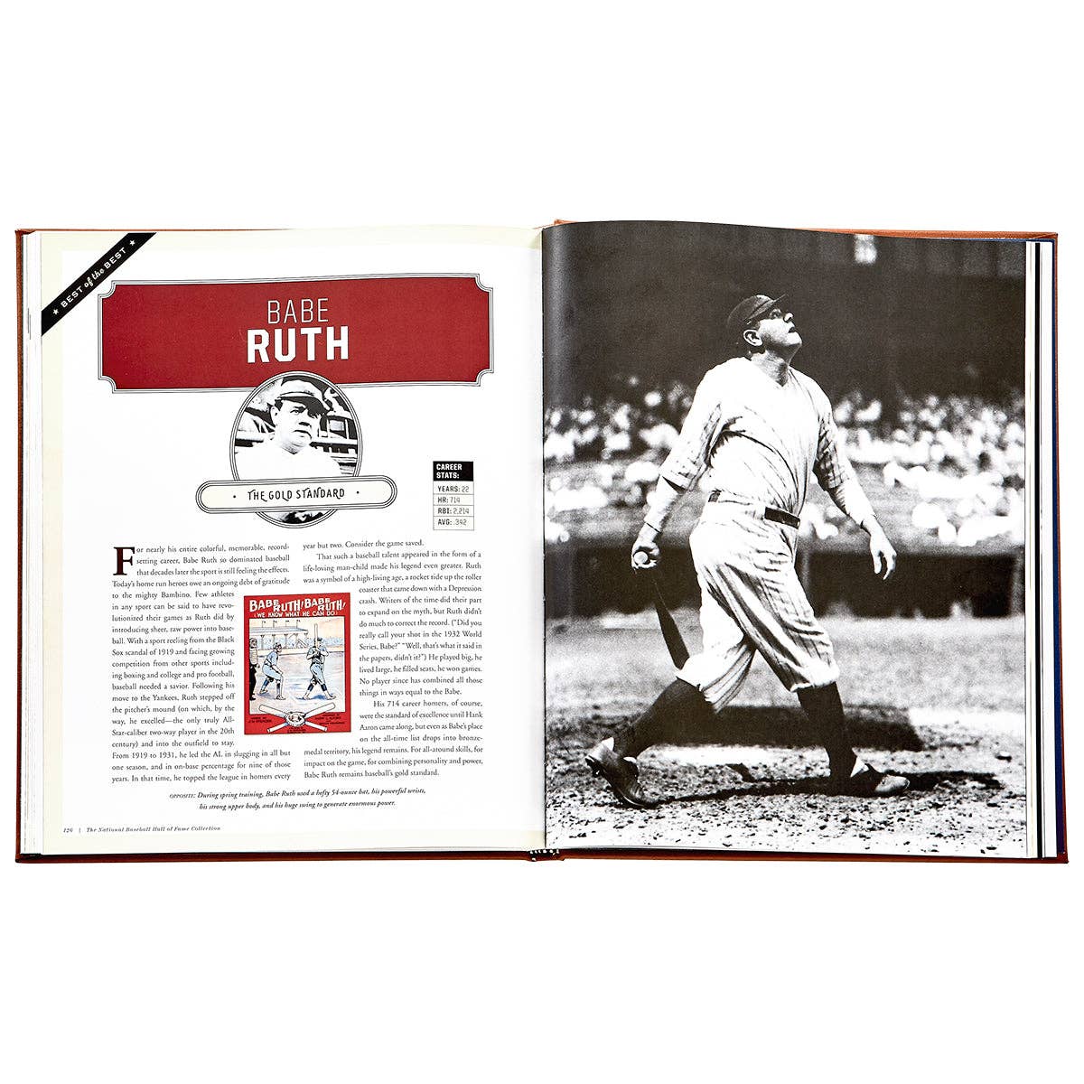 Graphic Image " The National Baseball Hall of Fame Collection" Leather Bound Book
