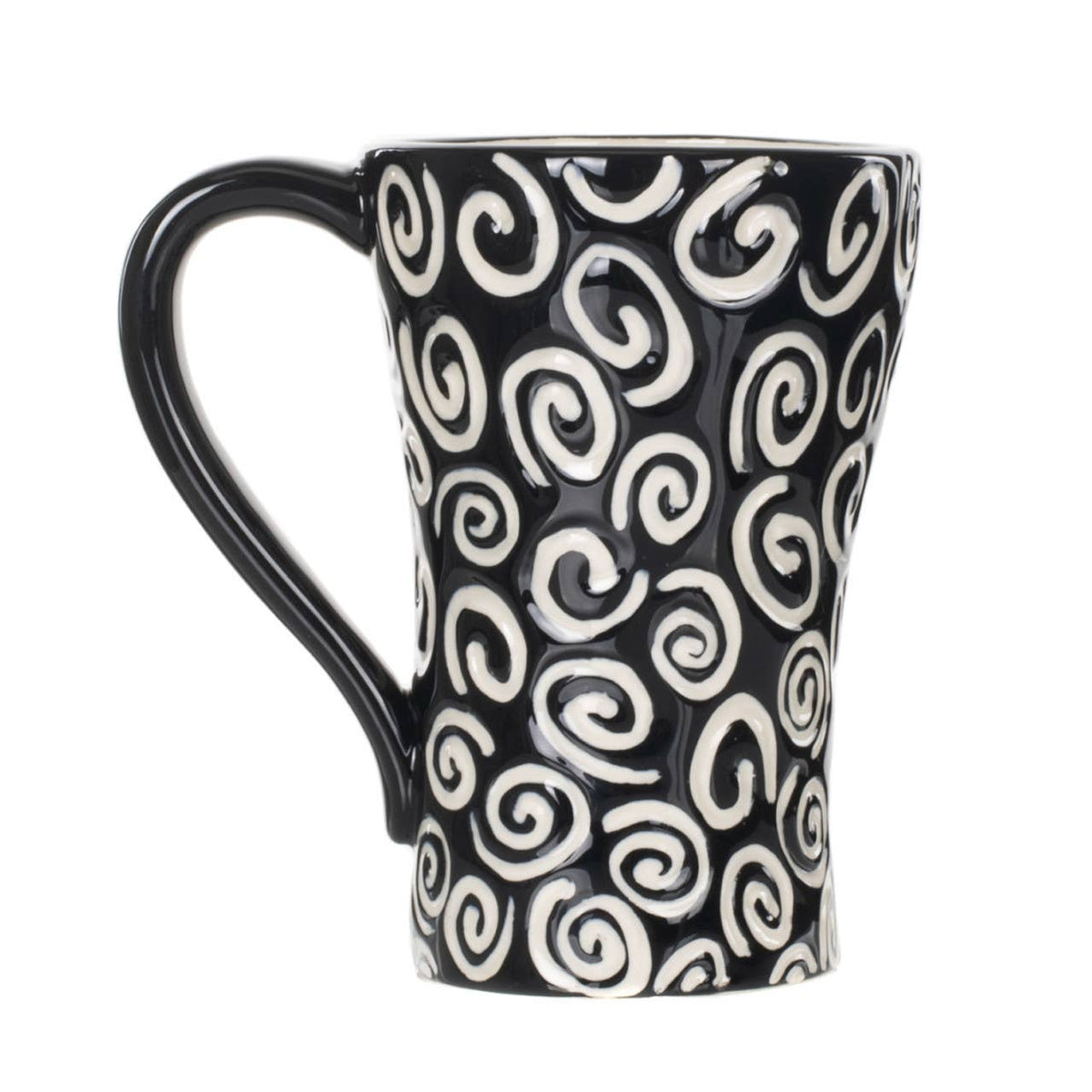 Demdaco White Swirls Mug