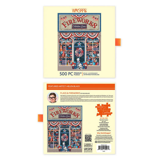 WerkShoppe Flags & Fireworks 500 Piece Puzzle