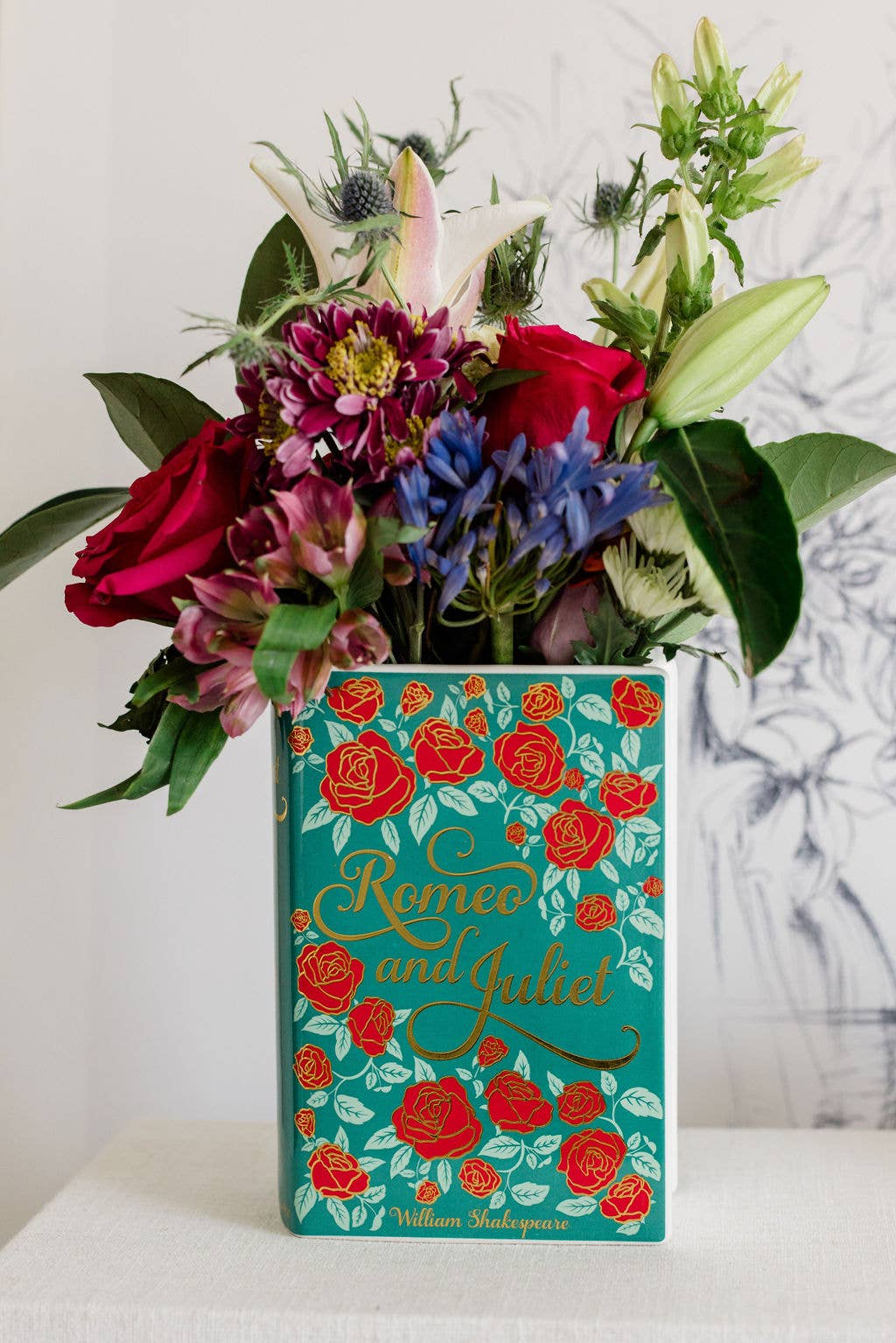 Large Book Vase, Romeo and Juliet