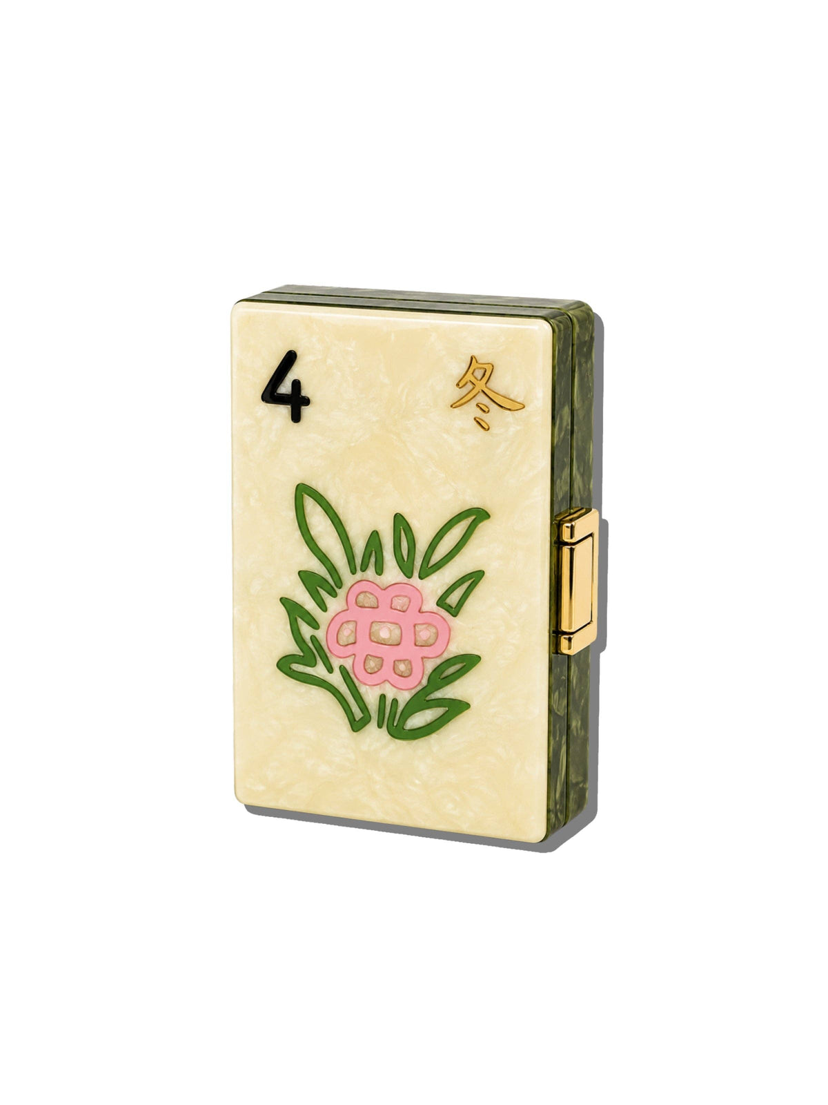 Solar Eclipse Hand-painted Flower Mahjong Travel Jewelry Box