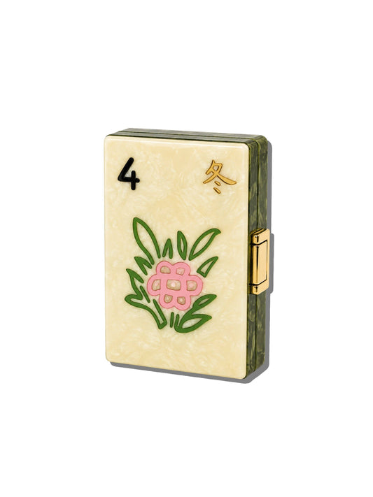 Solar Eclipse Hand-painted Flower Mahjong Travel Jewelry Box
