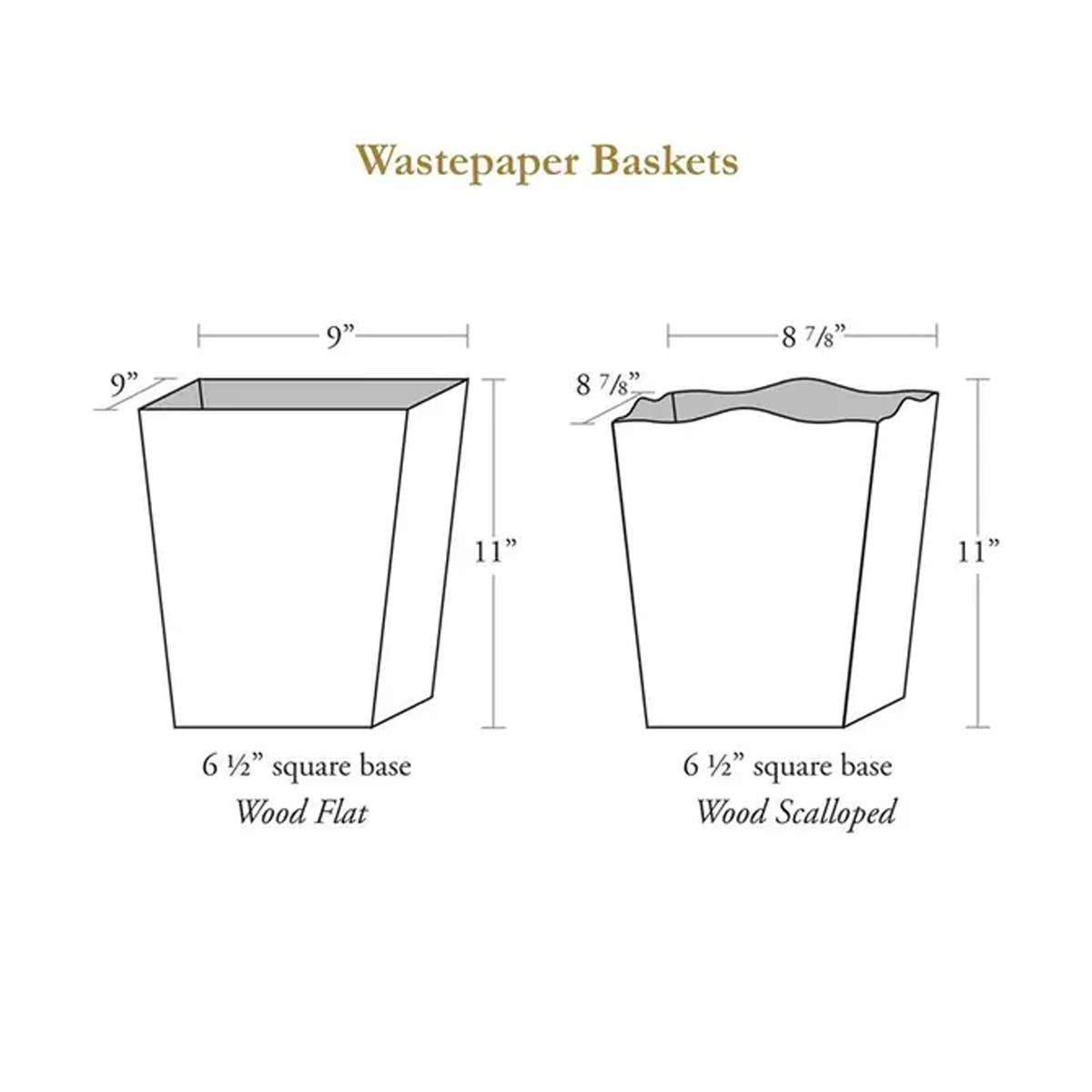 Marye-Kelley Navy Damask Wastepaper Basket