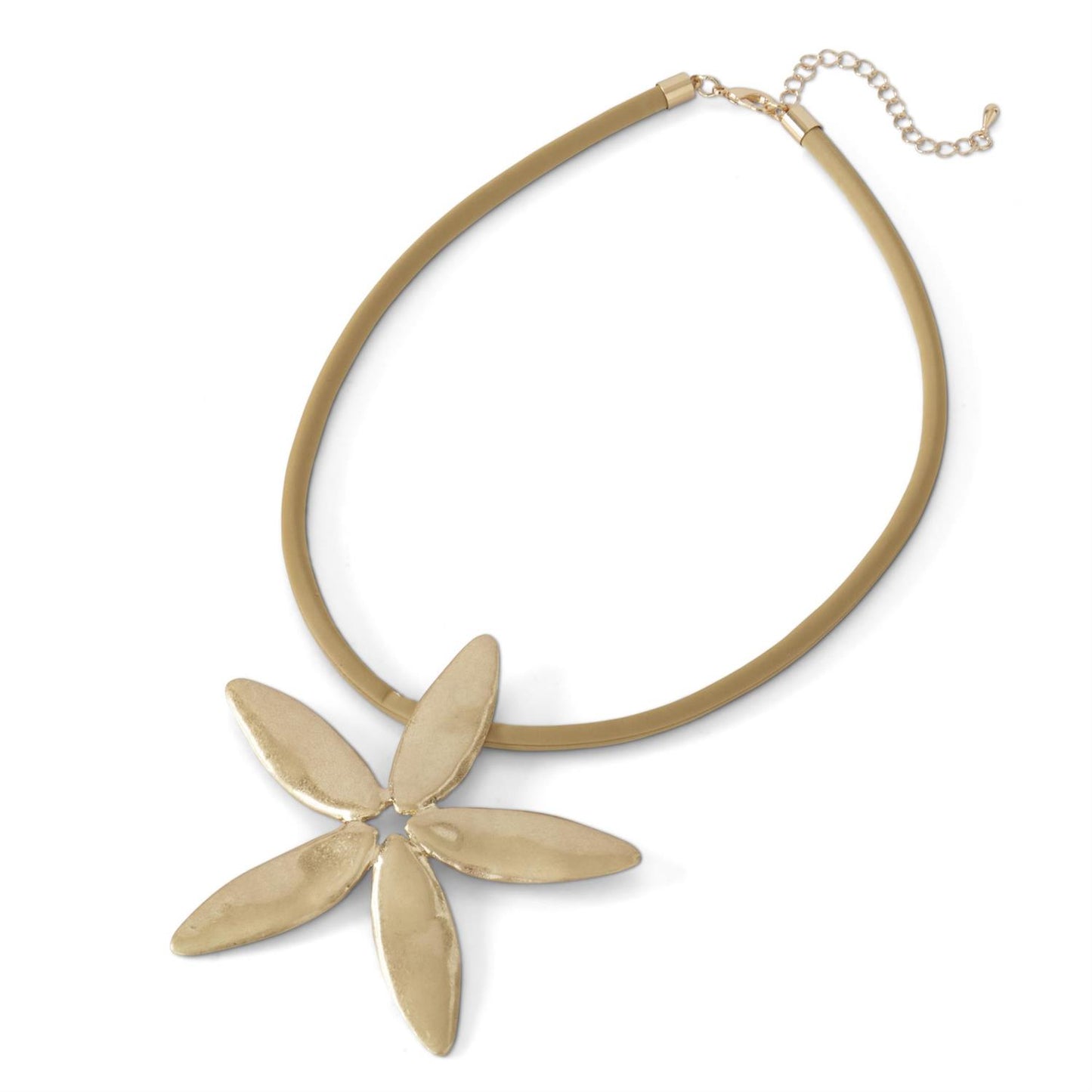 K&K Interiors Large Gold Flower Necklace