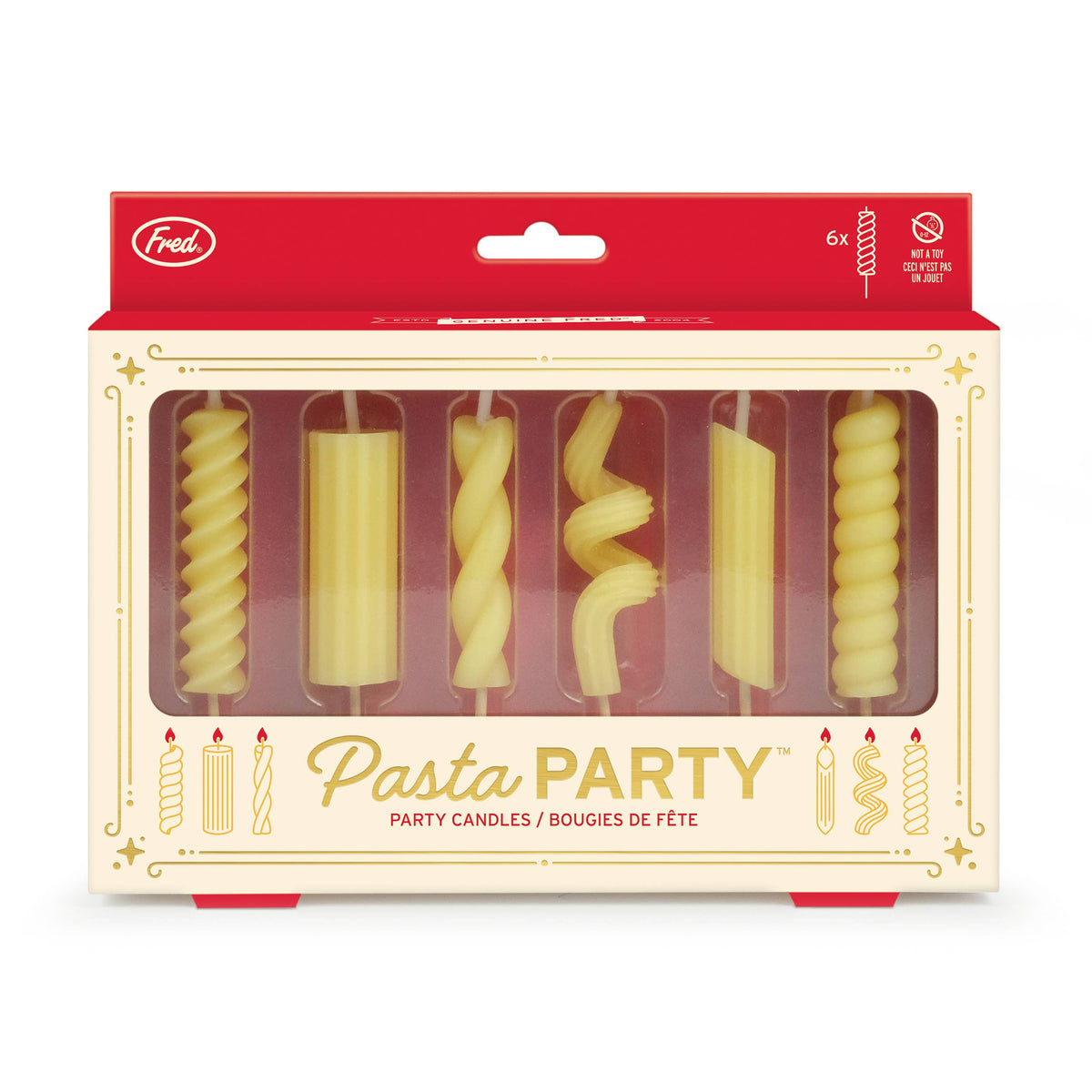 PASTA PARTY Noodle Candles - Set of 6