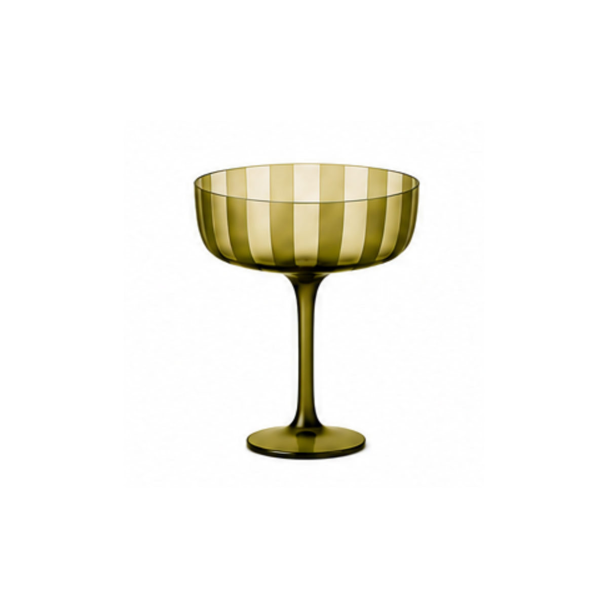 Emergency Confetti Stripe Coupe Glass