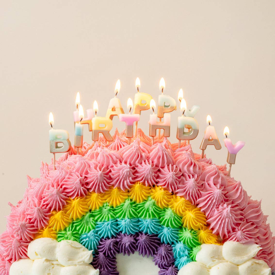 Talking Tables Happy Birthday Candles | Cake Candles | Pastels