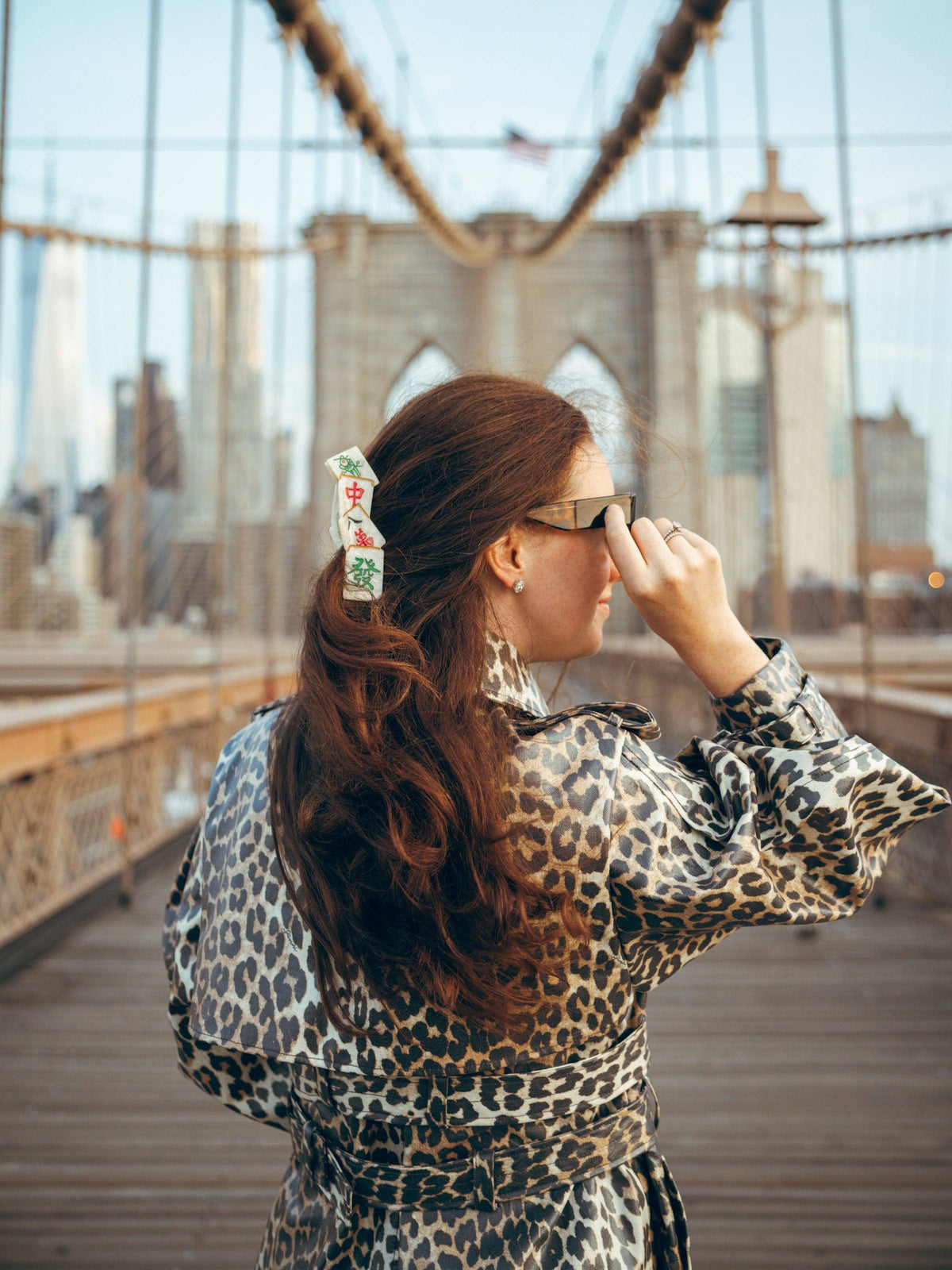Solar Eclipse Hand-painted Classic Mahjong Claw Hair Clip | Eco-Friendly