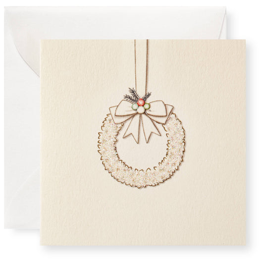 Karen Adams White Wreath Individual Gift Enclosure