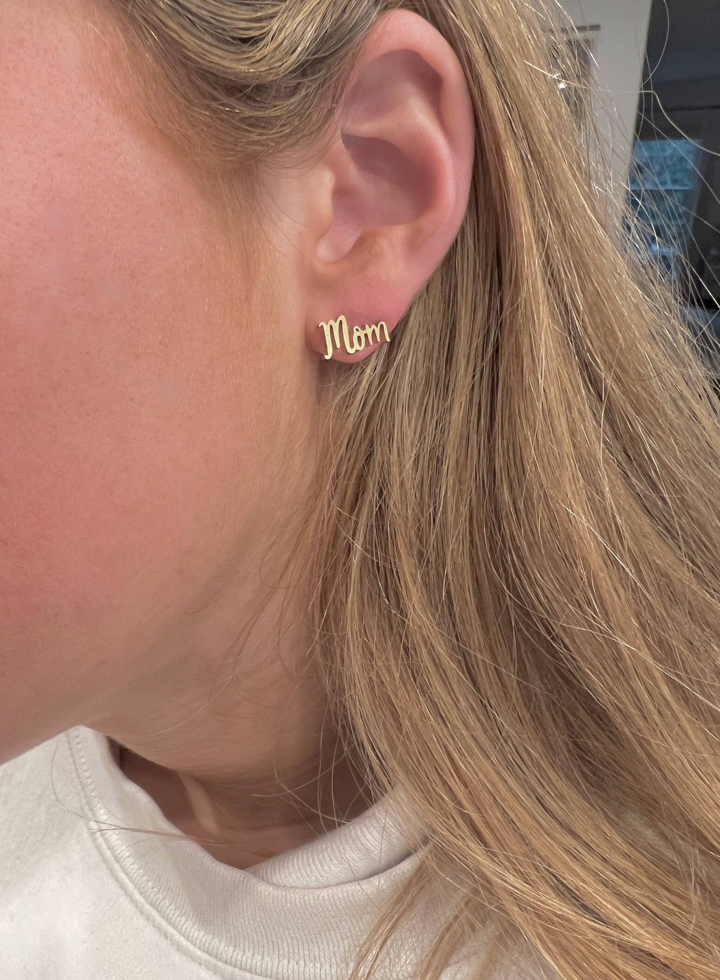Steele Sloan Designs Dawg Mom Gold Stud Earrings with Gold Bulldog Earrings Combo