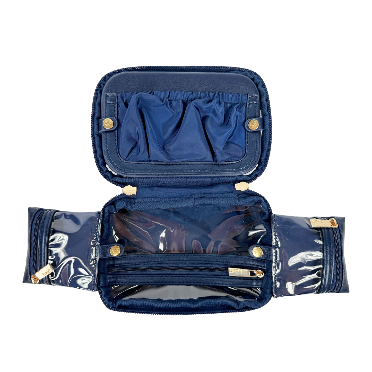 PurseN LITTMINI • Lighted Mirror Case • Navy Pearl